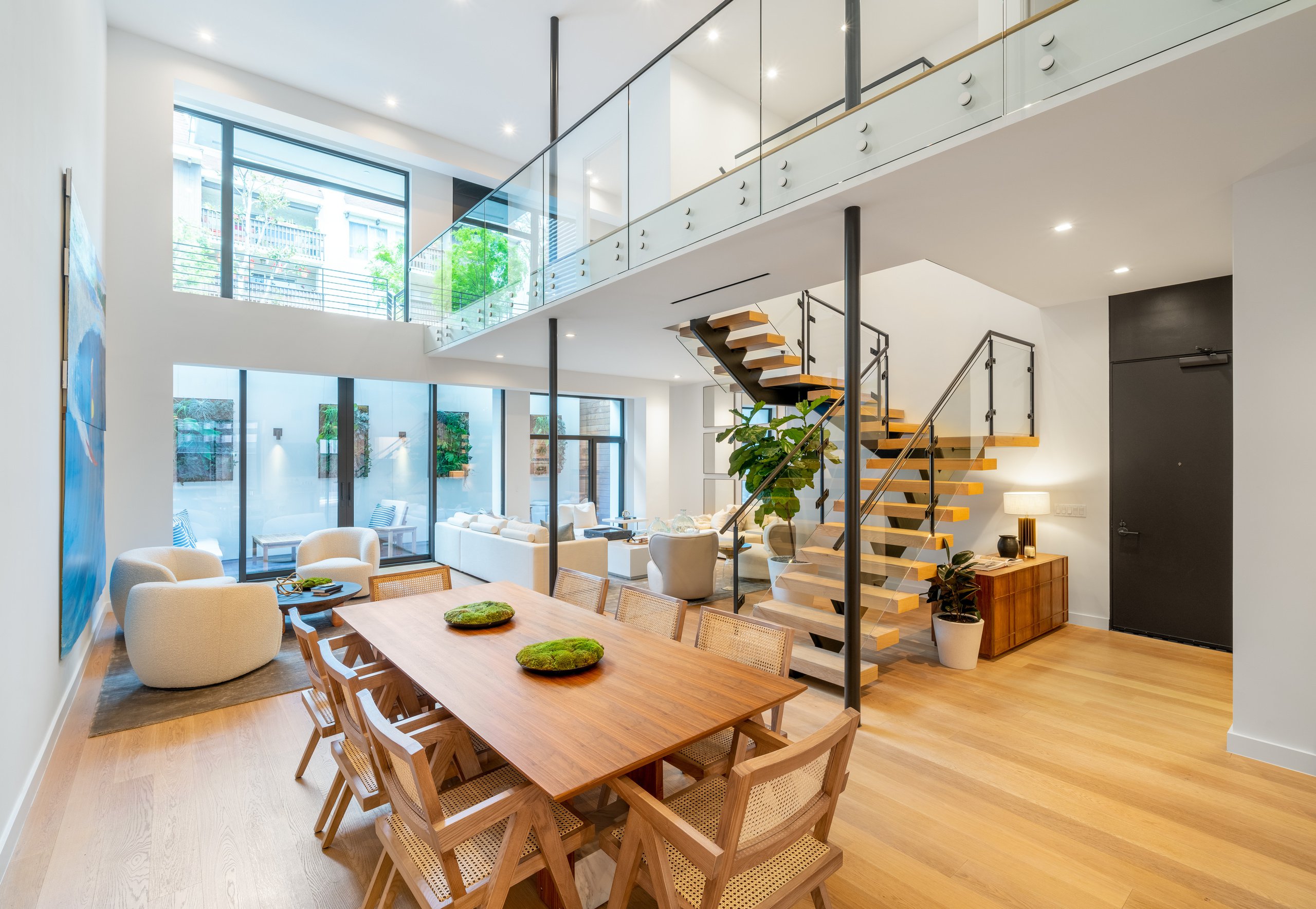 A photo of a townhouse interior at The Harland