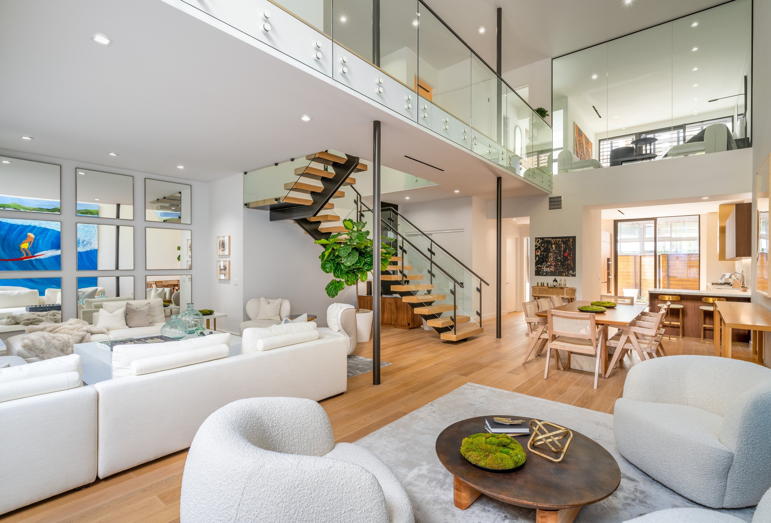 A photo of a townhouse interior at The Harland